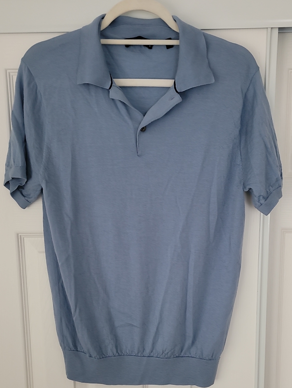 Greyson Men's Sky Blue Dress Short-Sleeve Polo